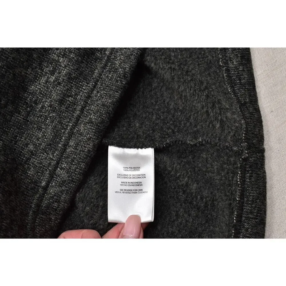 Eddie Bauer Men 2XL Dark Gray Heather 1/4 Zip Fleece Pullover Sweater Polyester - Picture 7 of 8